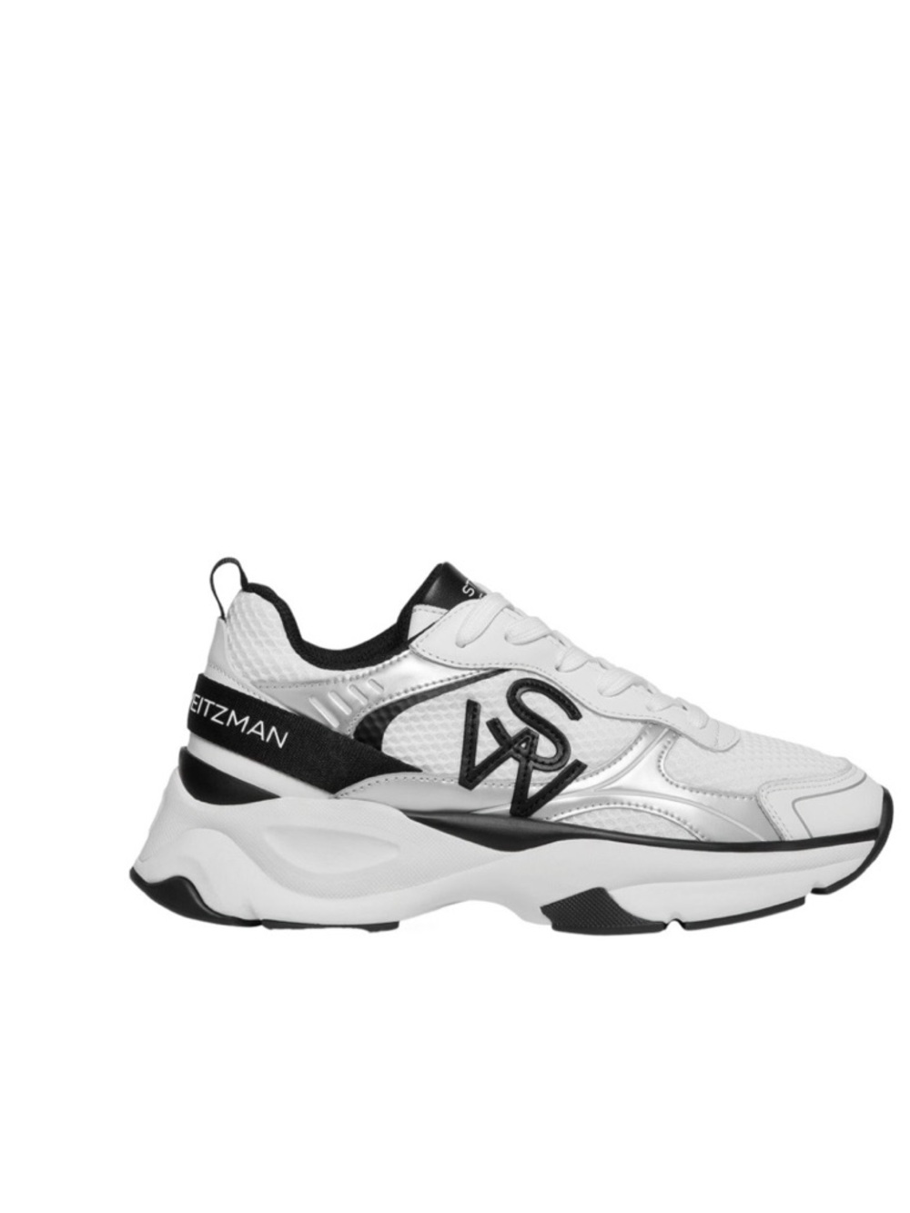 Stuart Weitzman White & Black Chunky Trainers Size 6M